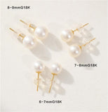 Tajade Flat Round 6-7mm S925 Silver Pearl Stud Earrings