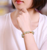 Hetian Yu Jade Bracelet DIY jade amber inlaid jasper beads bracelet-Tajade