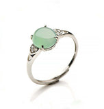 Inlaid Silver Jade Ring-Tajade