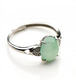 Inlaid Silver Jade Ring-Tajade