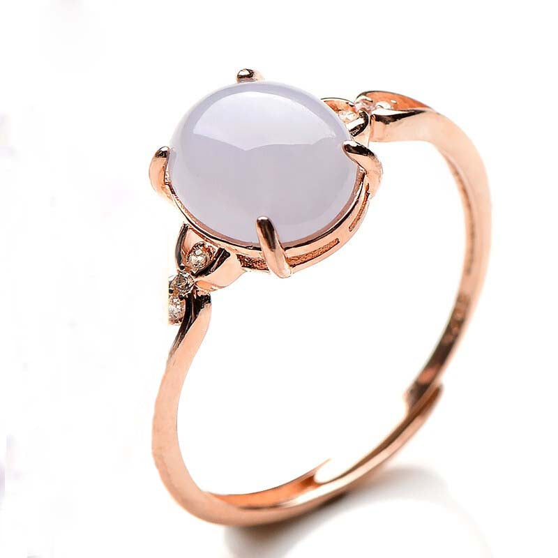 Jade Ice Bottom Violet Jade Ring Wedding Ring-Tajade