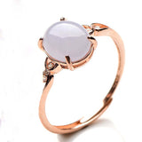 Jade Ice Bottom Violet Jade Ring Wedding Ring-Tajade