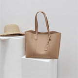 Tajade 2023 women's leather large-capacity commuting shoulder tote bag