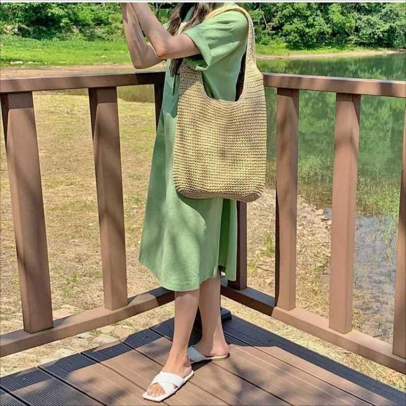 Tajade Hand Woven Beach Straw Bag