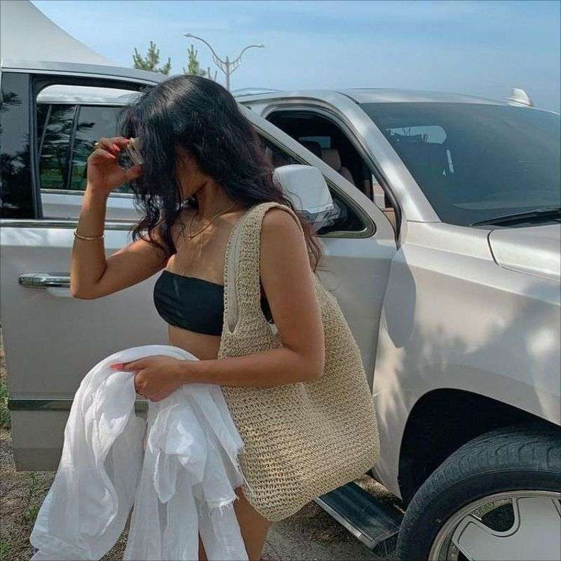 Tajade Hand Woven Beach Straw Bag