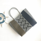 Tajade Hand Woven Stripe Shopping Handbag Vacation Beach Bag