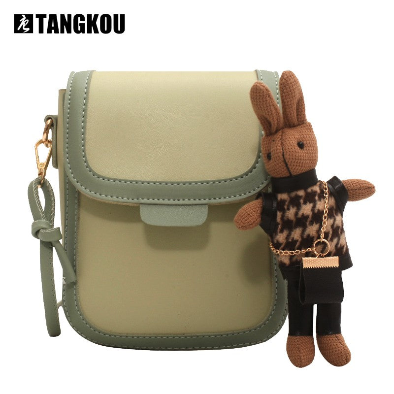 Tajade Mini Soft Leather Messenger Shoulder Small Square Bag