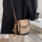 Tajade Mini Soft Leather Messenger Shoulder Small Square Bag