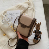 Tajade Mini Soft Leather Messenger Shoulder Small Square Bag
