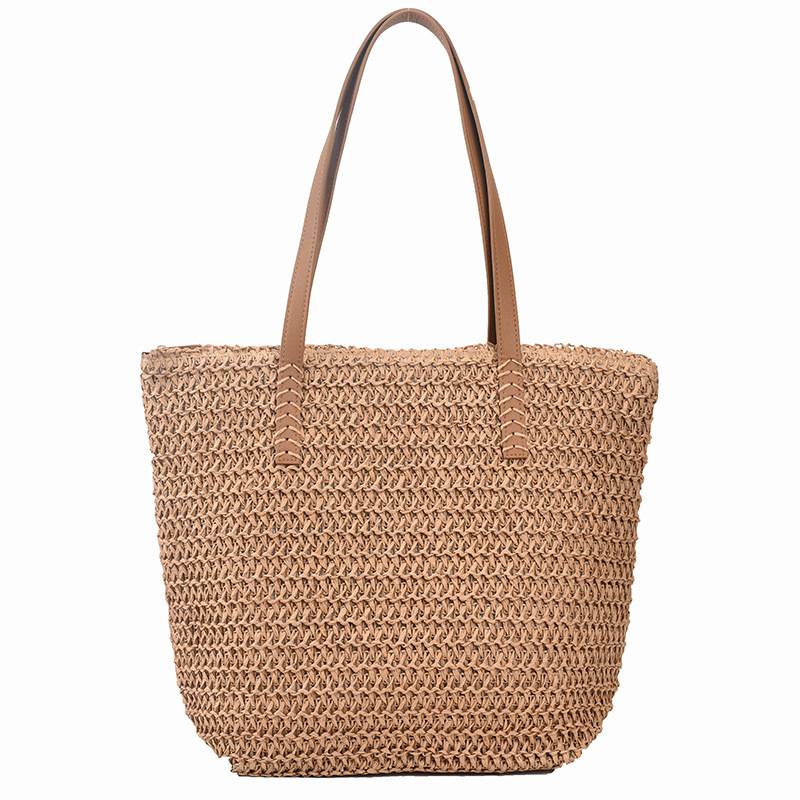 Tajade Trendy Woven Straw Beach Bag