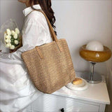 Tajade Trendy Woven Straw Beach Bag