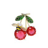 Tajade Women's Crystal Bee Cherry Brooch Accessory