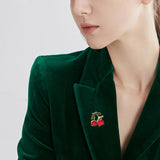 Tajade Women's Crystal Bee Cherry Brooch Accessory