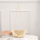Tajade Woven Papyrus Small Beach Straw Bag