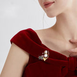 Tajade Riding a broom Christmas Snowman Brooch Accessories Gift