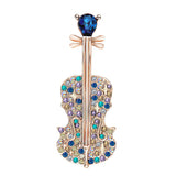 Tajade imitation crystal fashion creative violin brooch